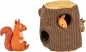 Preview: Baumstumpf mit Eichhörnchen Puzzlespiel für Hunde aus Plüsch